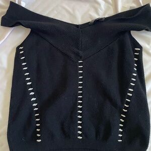 Ribbed Stretchy Off the Shoulder Crop Top - Topshop